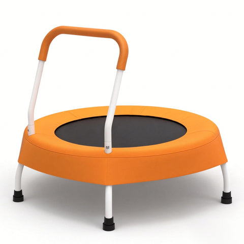 Skepphlay 28" Mini Small Indoor Trampoline w/ Handle Bar, Noiseless Jumping Mat, Safe & Sturdy Design